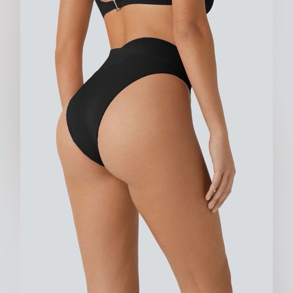 HALARA Ribbed Crossover Bikini Bottom Swimsuit | SMALL| - Picture 5 of 5